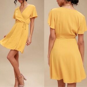Lulu's Sunny Yellow High Low Dress